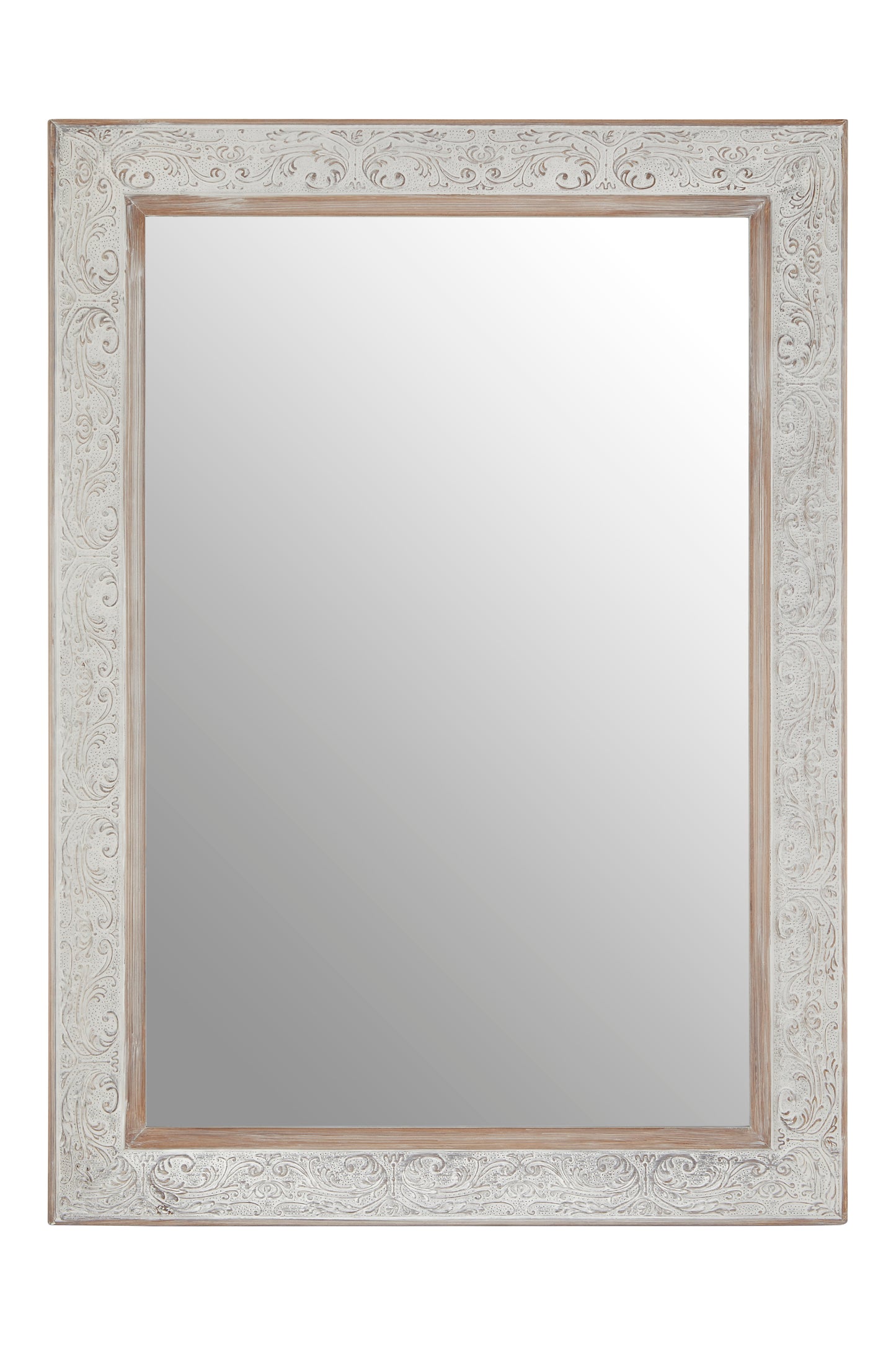 Antique Silver Rectangular Wall Mirror