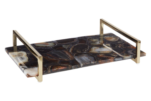 Bowerbird Black Agate Large Tray