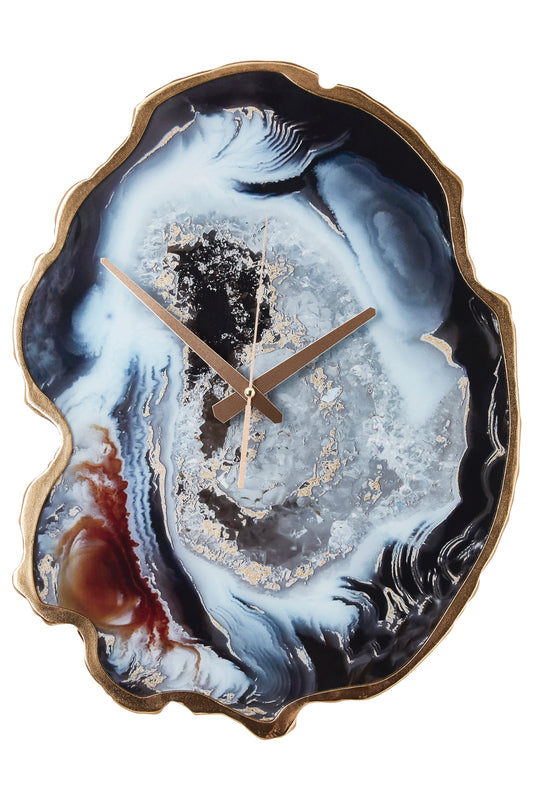 Celina Multicolour Agate Effect Wall Clock